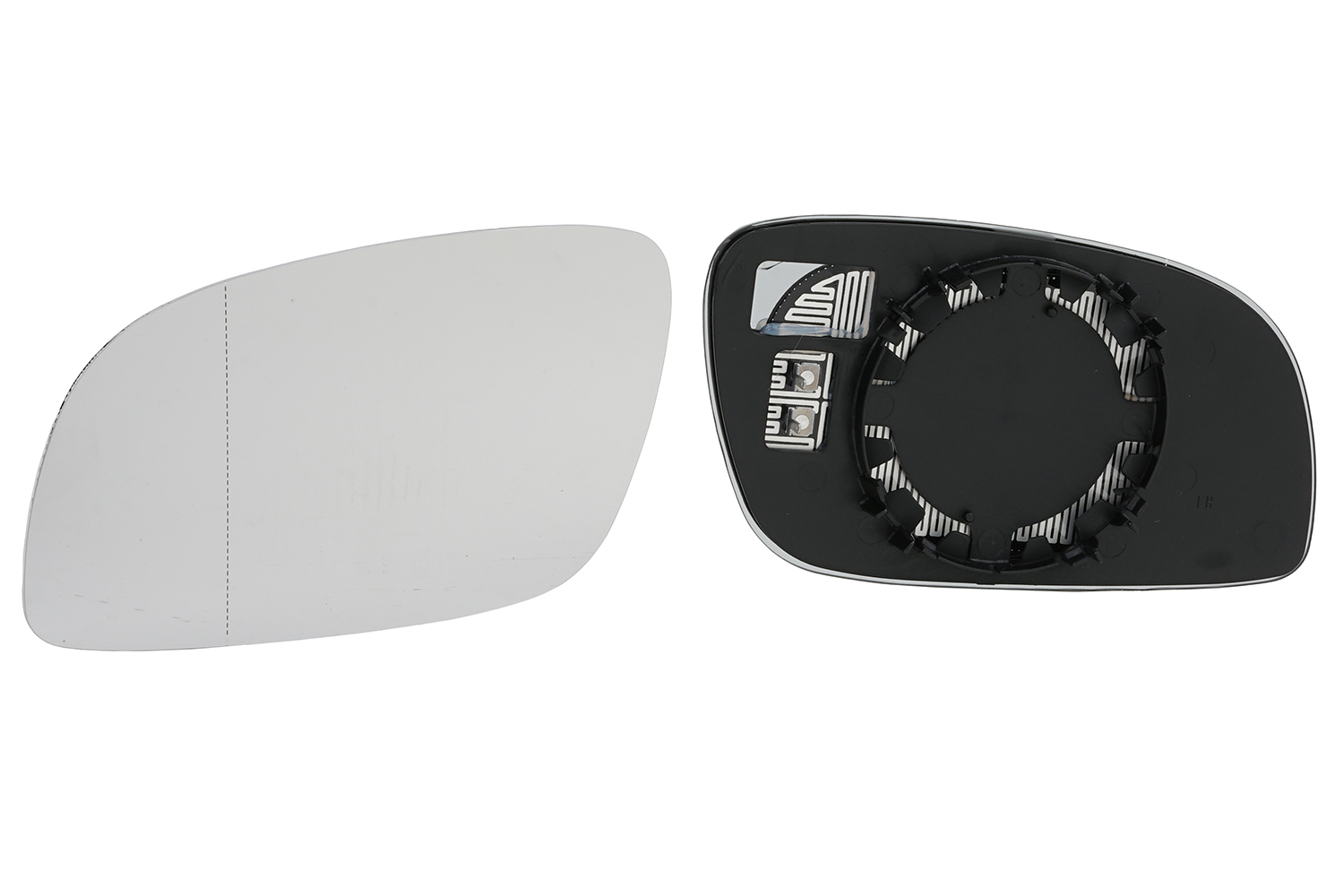 Vetro Specchio Sinistro per VW Touran 1T 02/03-05/10 Riscaldabile Asferico - Immagine 2