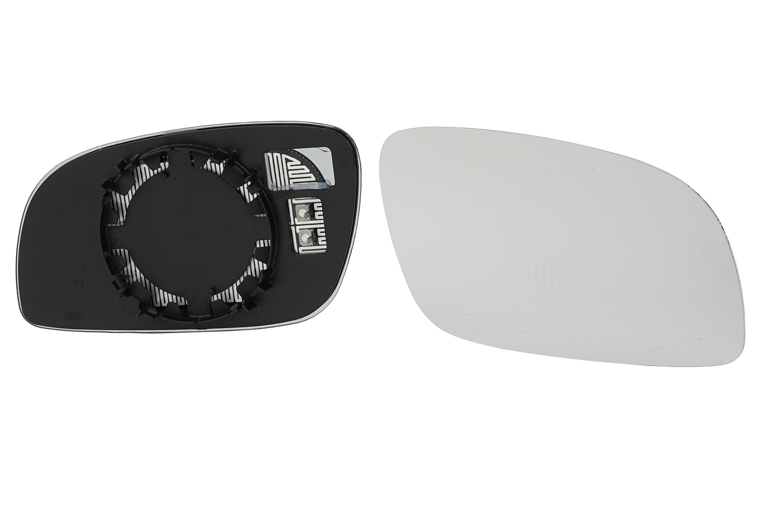 Vetro Specchio Esterno Destro VW Touran 1T 02/2003-05/2010 Convesso Riscaldato - Immagine 2